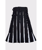 HYBRID BLACK AND WHITE BROCADE PLEATS