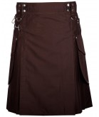 deep brown utility kilt 