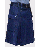 Indigo Denim Kilt for Men