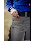 Men,s Grey Utility Kilt With Side Pockets