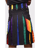 Men,s Cargo Rainbow Utility Kilt