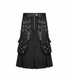  Black Gothic Utility Kilt