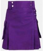 Purple Utility Kilt For Women