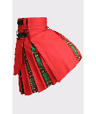 RED UTILITY WITH TARTAN HYBRID KILT