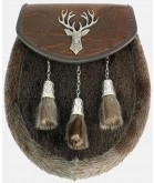 Seal Skin Sporran with Stag Badge