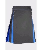 Traditional Black and Blue Hybrid Kilt