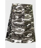 Urban Snow Camouflage Canvas Tactical Kilt 