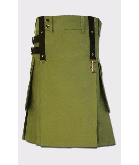 Utility Kilt Olive Green For Men 