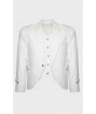 White Scottish Argyle Kilt Jacket &Waistcoat