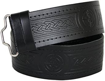 Embossed Leather Kilt Belt