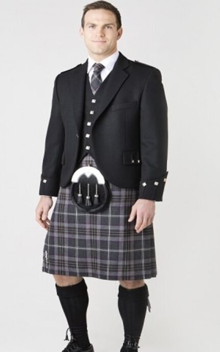 Black Argyle Kilt Outfit Package Deluxe