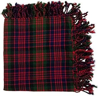 Scottish Tartan Kilt Fly Plaid with Black And Red Lining