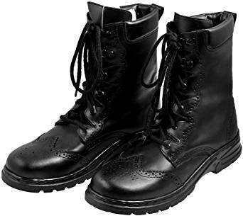 Ghillie Boots Black Leather Ghillie Boots Scottish Kilt Shoes UK Sizes 7-11
