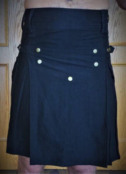 Black Utility kilt for men