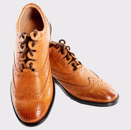 Mens Brown Leather Scottish Ghilie Kilt Brogues