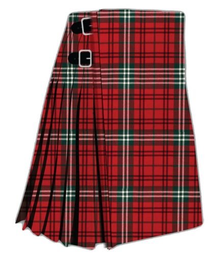 Red Modern Tartan Kilt