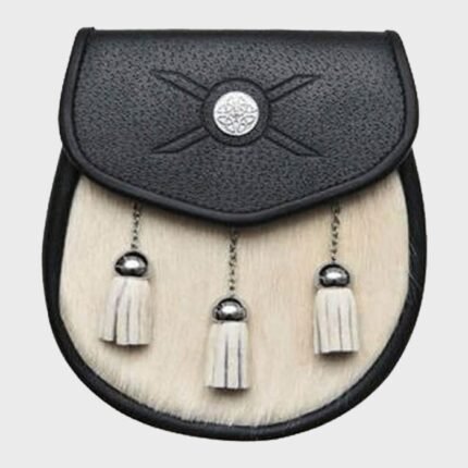 Semi Dress Natural Calfskin Embossed Cross And Stud Sporran