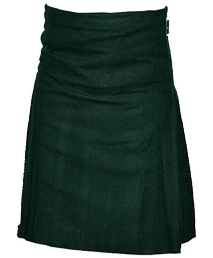 Solid Green Tartan Kilt